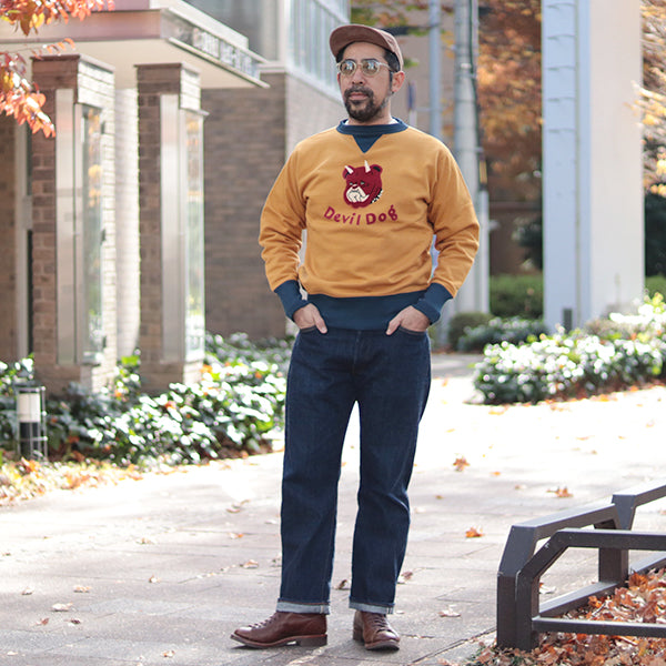 DEVIL DOG / DOUBLE V SWEAT SHIRT / MEDIUM WEIGHT FLEECE