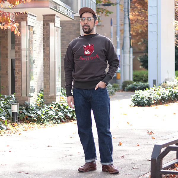 DEVIL DOG / DOUBLE V SWEAT SHIRT / MEDIUM WEIGHT FLEECE