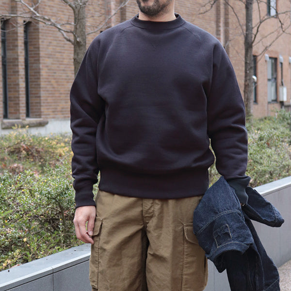 FREEDOM SLEEVE DOUBLE V SWEAT SHIRT / SPECIAL HEAVY WEIGHT FLEECE / JET NAVY