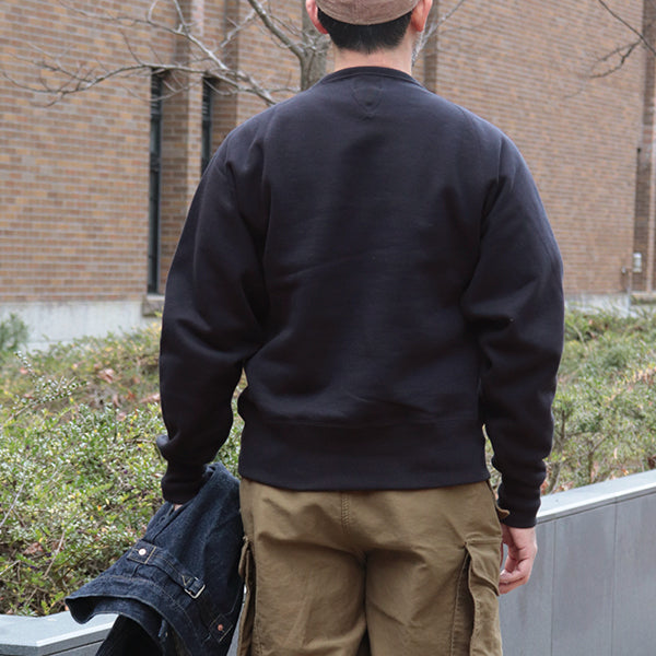 FREEDOM SLEEVE DOUBLE V SWEAT SHIRT / SPECIAL HEAVY WEIGHT FLEECE / JET NAVY