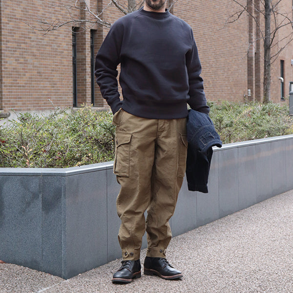 FREEDOM SLEEVE DOUBLE V SWEAT SHIRT / SPECIAL HEAVY WEIGHT FLEECE / JET NAVY