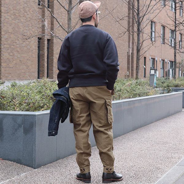 FREEDOM SLEEVE DOUBLE V SWEAT SHIRT / SPECIAL HEAVY WEIGHT FLEECE / JET NAVY