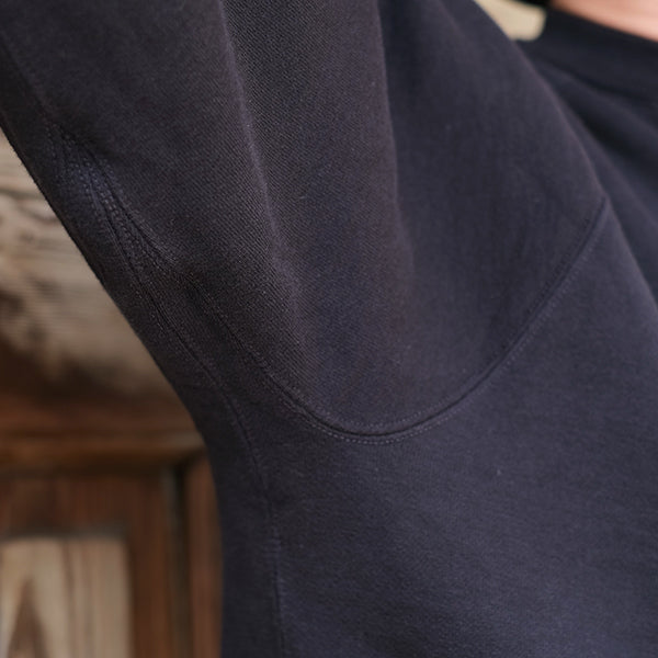 FREEDOM SLEEVE DOUBLE V SWEAT SHIRT / SPECIAL HEAVY WEIGHT FLEECE / JET NAVY