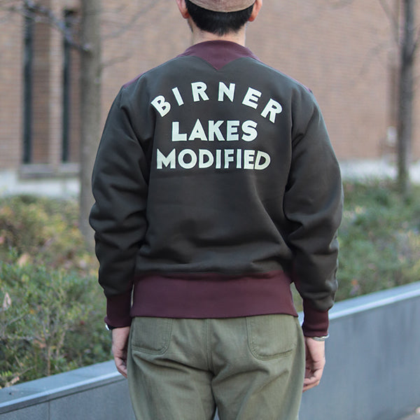 ATHLETIC SWEAT SHIRT / BIRNER LAKES MODIFIED / DARK OLIVE DRAB × OLD BROWN