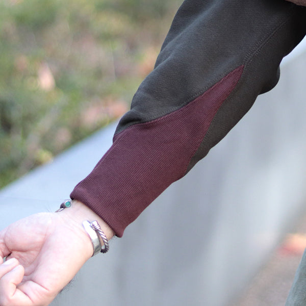 ATHLETIC SWEAT SHIRT / BIRNER LAKES MODIFIED / DARK OLIVE DRAB × OLD BROWN