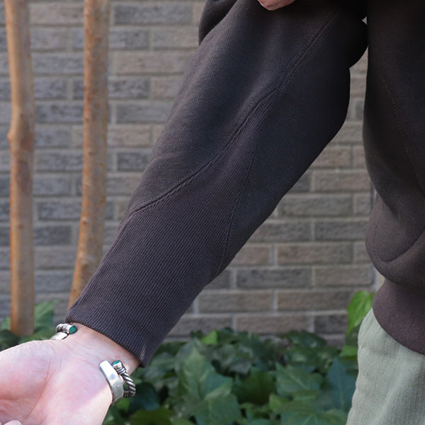 TURTLE NECK SWEAT SHIRT / SPECIAL HEAVY WEIGHT FLEECE / JET BLACK × CHARCOAL BLACK