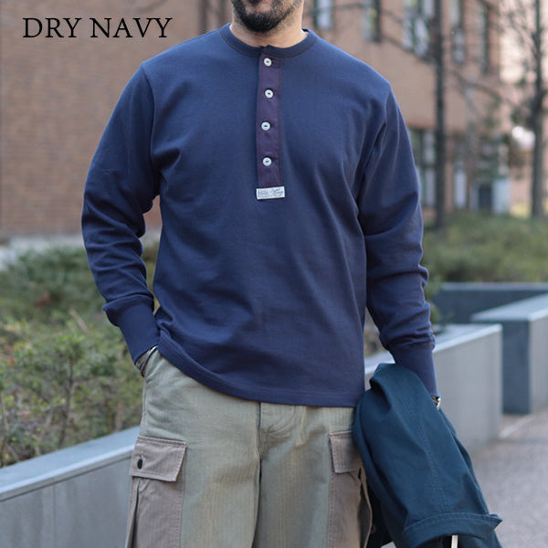 HENLEY NECKED LONG SLEEVE SHIRT