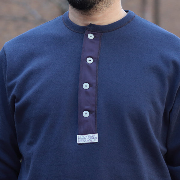 HENLEY NECKED LONG SLEEVE SHIRT