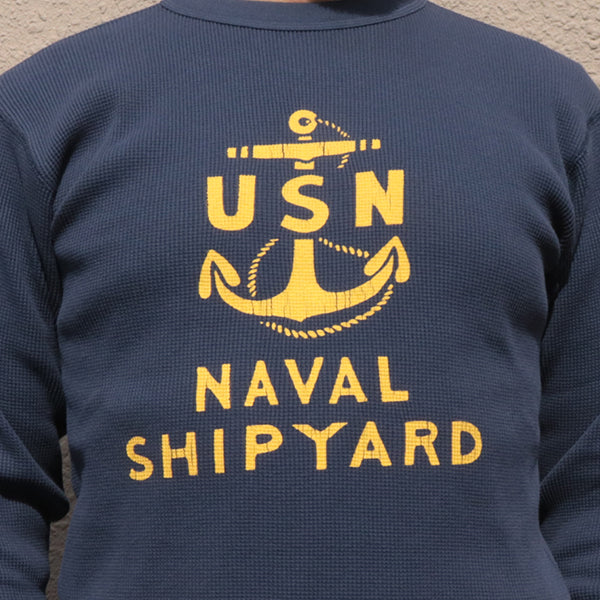 CREW NECKED THERMAL L/S SHIRT / U.S.N. NAVAL SHIPYARD / DRY NAVY