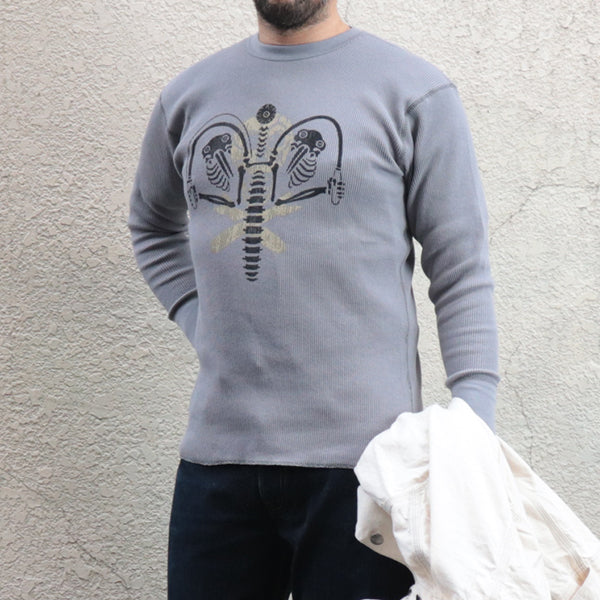 CREW NECKED THERMAL L/S SHIRT / KNUCLE BONES on AAF 90thBG 400thBSQ  /MEDIUM GRAY