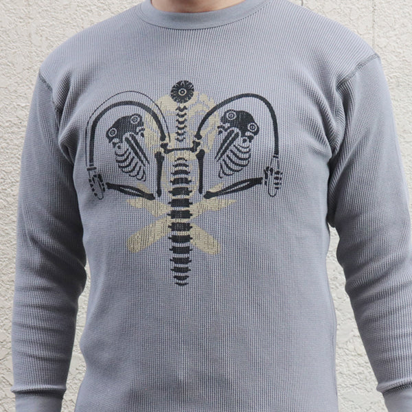 CREW NECKED THERMAL L/S SHIRT / KNUCLE BONES on AAF 90thBG 400thBSQ  /MEDIUM GRAY