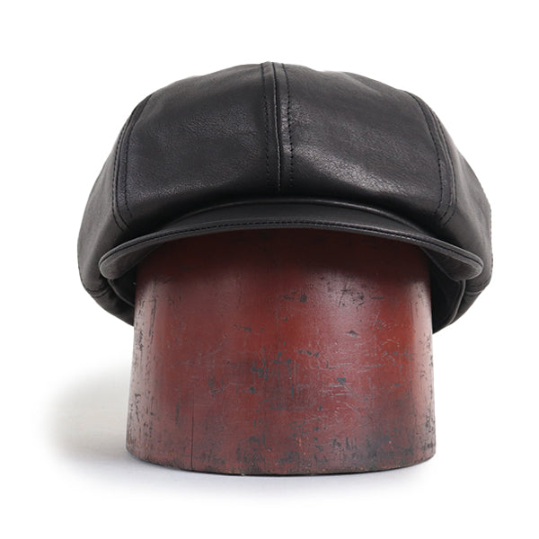 JAM BUSTER 8 PANELS CAP / VINTAGE STYLE LEATHER / BLACK