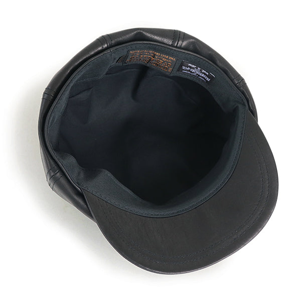 JAM BUSTER 8 PANELS CAP / VINTAGE STYLE LEATHER / BLACK