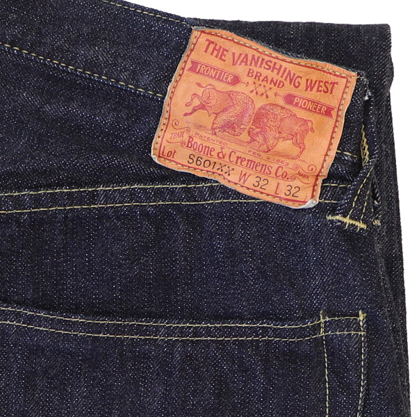 1944-45 WWII MODEL 5 POCKET JEANS / Lot S601 XX Length 32″ / ONE WASH MODEL