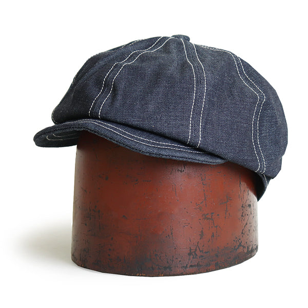 JAM BUSTER 8 PANELS CAP / 1910s - 1920s STYLE CAP / 11oz INDIGO DENIM