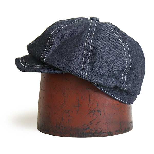 JAM BUSTER 8 PANELS CAP / 1910s - 1920s STYLE CAP / 11oz INDIGO DENIM