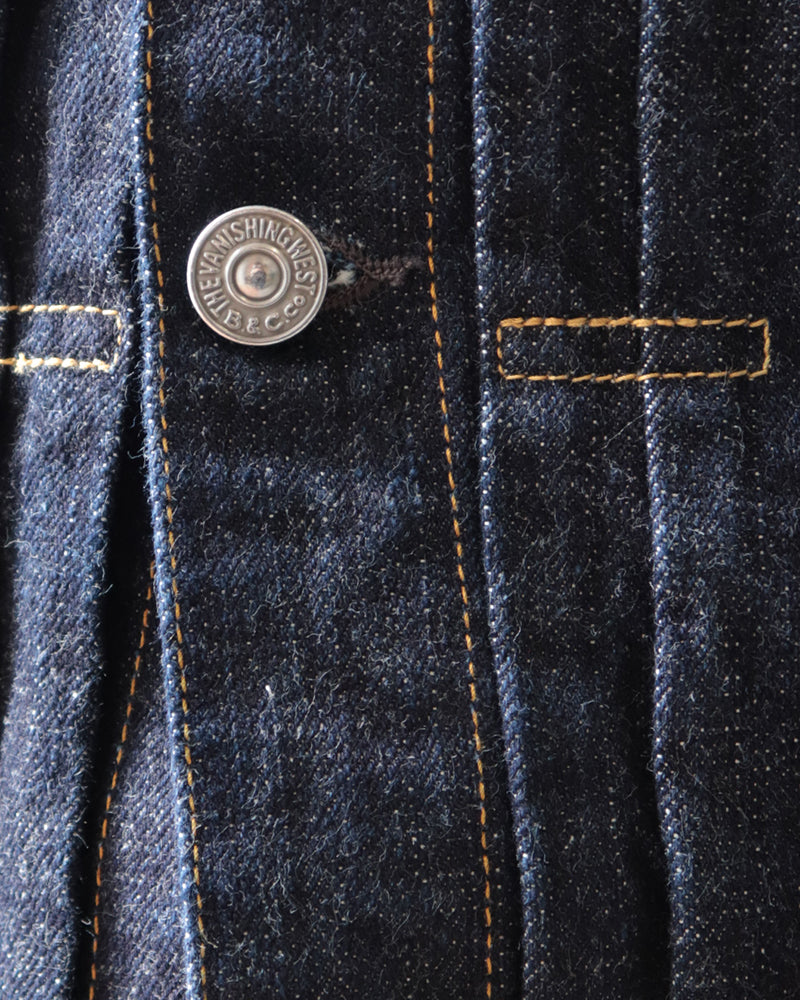 IN THE SECOND HALF OF 1941 EARLIEST WORLD WAR II MODEL / 1st GENERATION DENIM JACKET / ORIGINAL 14oz WWII INDIGO DENIM / 大戦モデル