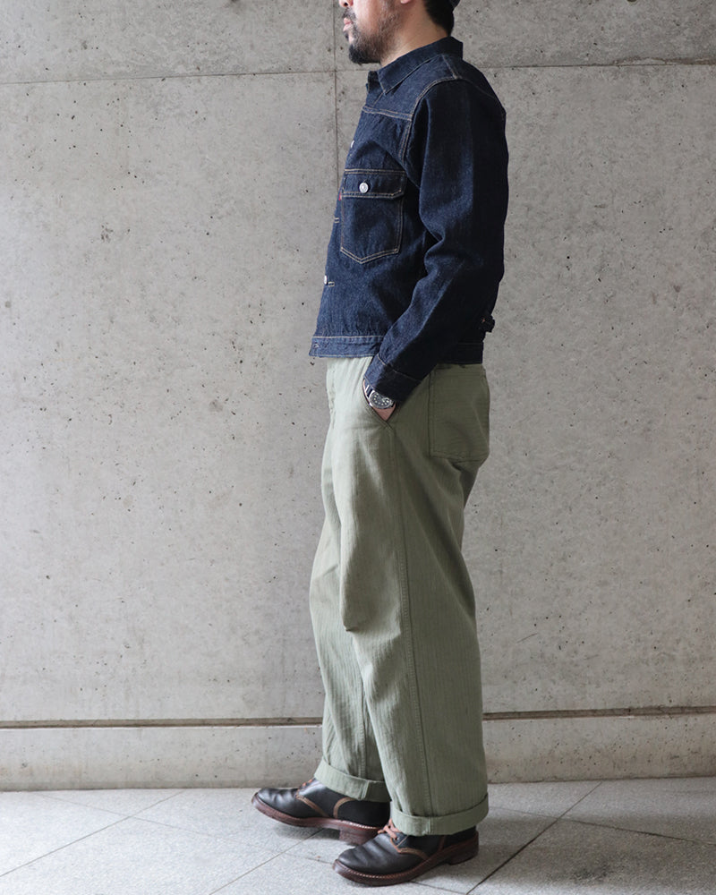 IN THE SECOND HALF OF 1941 EARLIEST WORLD WAR II MODEL / 1st GENERATION DENIM JACKET / ORIGINAL 14oz WWII INDIGO DENIM / 大戦モデル