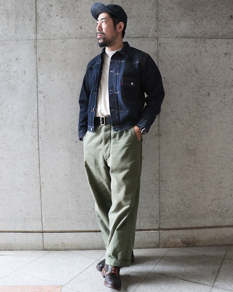 IN THE SECOND HALF OF 1941 EARLIEST WORLD WAR II MODEL / 1st GENERATION DENIM JACKET / ORIGINAL 14oz WWII INDIGO DENIM / 大戦モデル