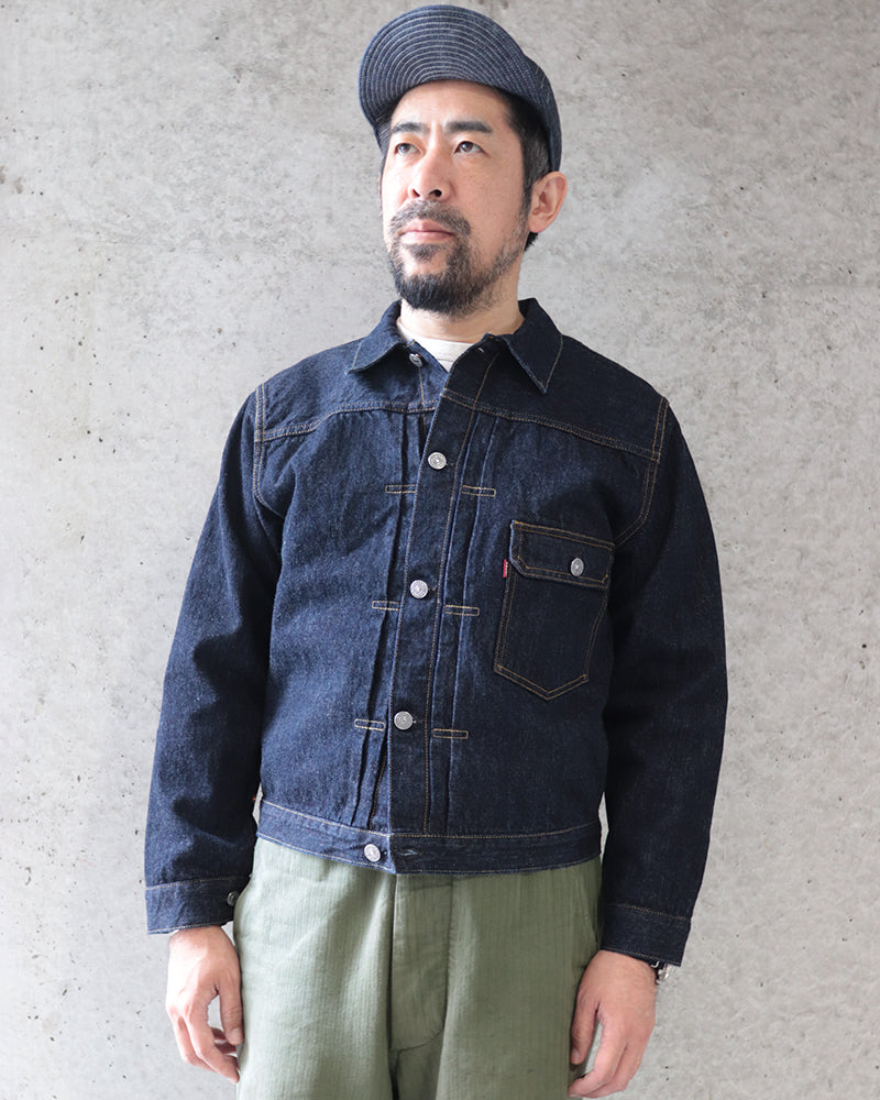 IN THE SECOND HALF OF 1941 EARLIEST WORLD WAR II MODEL / 1st GENERATION DENIM JACKET / ORIGINAL 14oz WWII INDIGO DENIM / 大戦モデル
