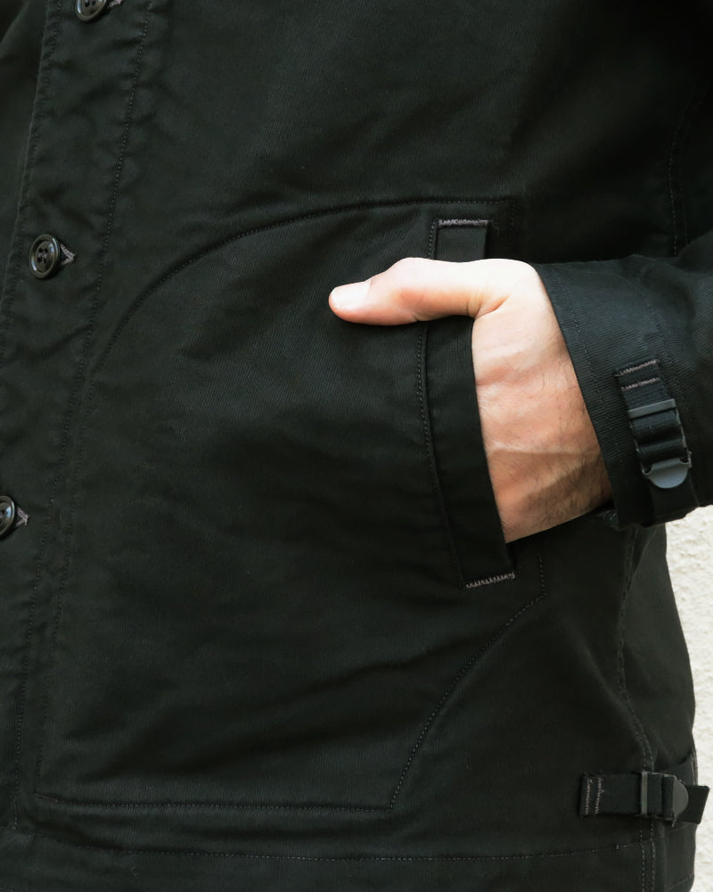 DECK WORKER JACKET / ORIGINAL HIGH DENSITY JUNGLE CLOTH / JET BLACK