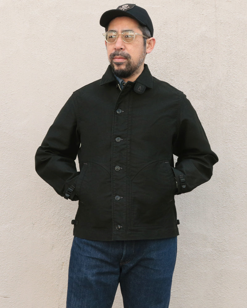 DECK WORKER JACKET / ORIGINAL HIGH DENSITY JUNGLE CLOTH / JET BLACK