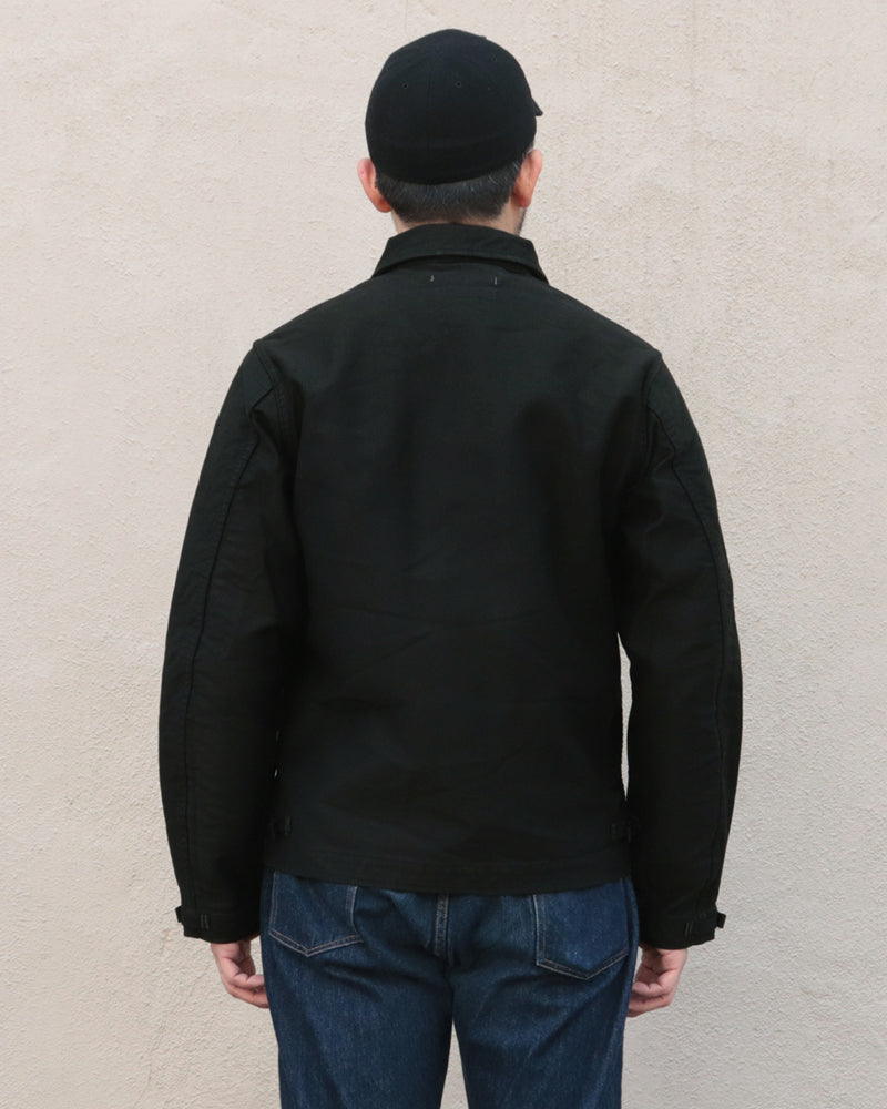 DECK WORKER JACKET / ORIGINAL HIGH DENSITY JUNGLE CLOTH / JET BLACK