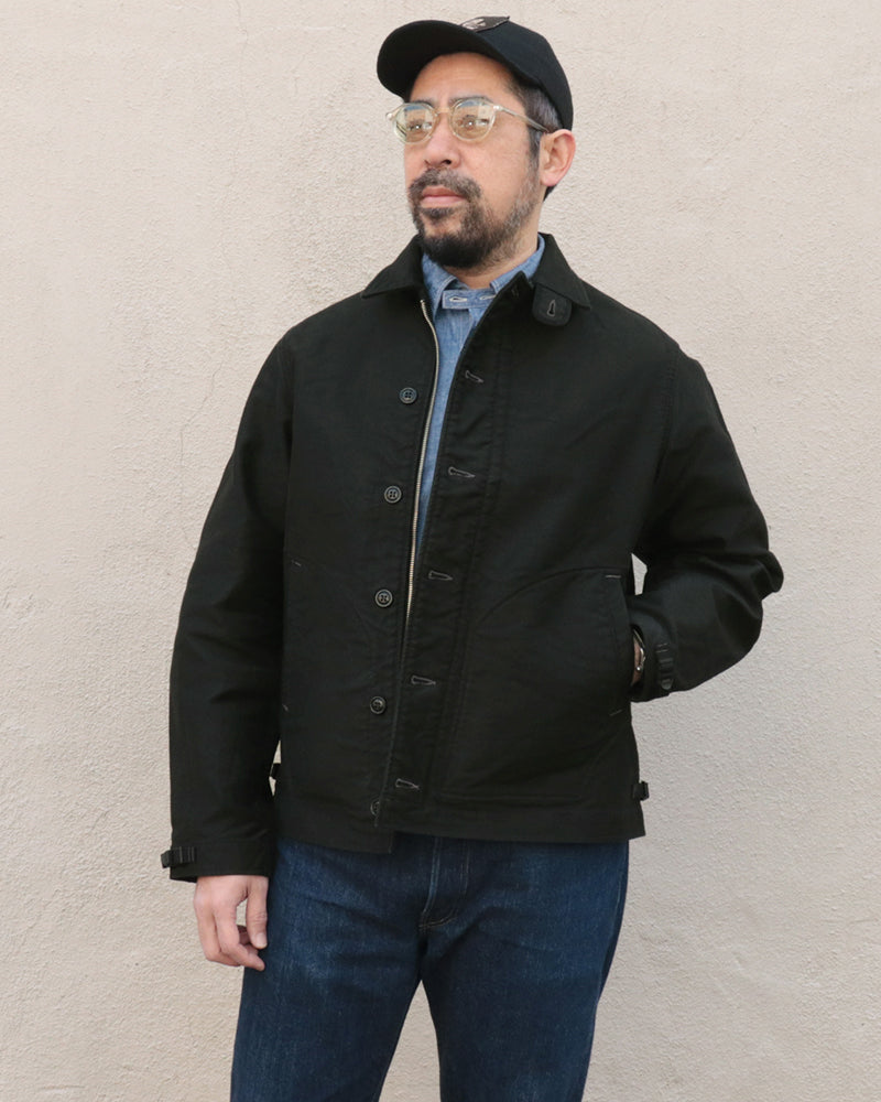 DECK WORKER JACKET / ORIGINAL HIGH DENSITY JUNGLE CLOTH / JET BLACK