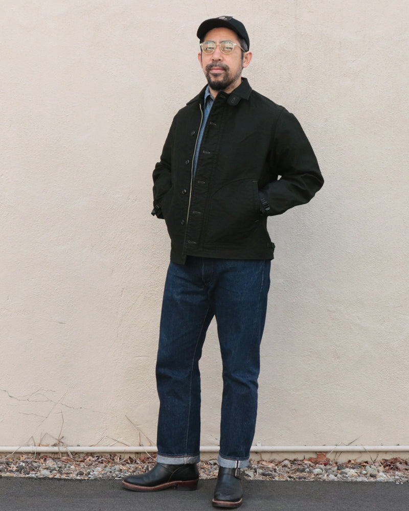 DECK WORKER JACKET / ORIGINAL HIGH DENSITY JUNGLE CLOTH / JET BLACK