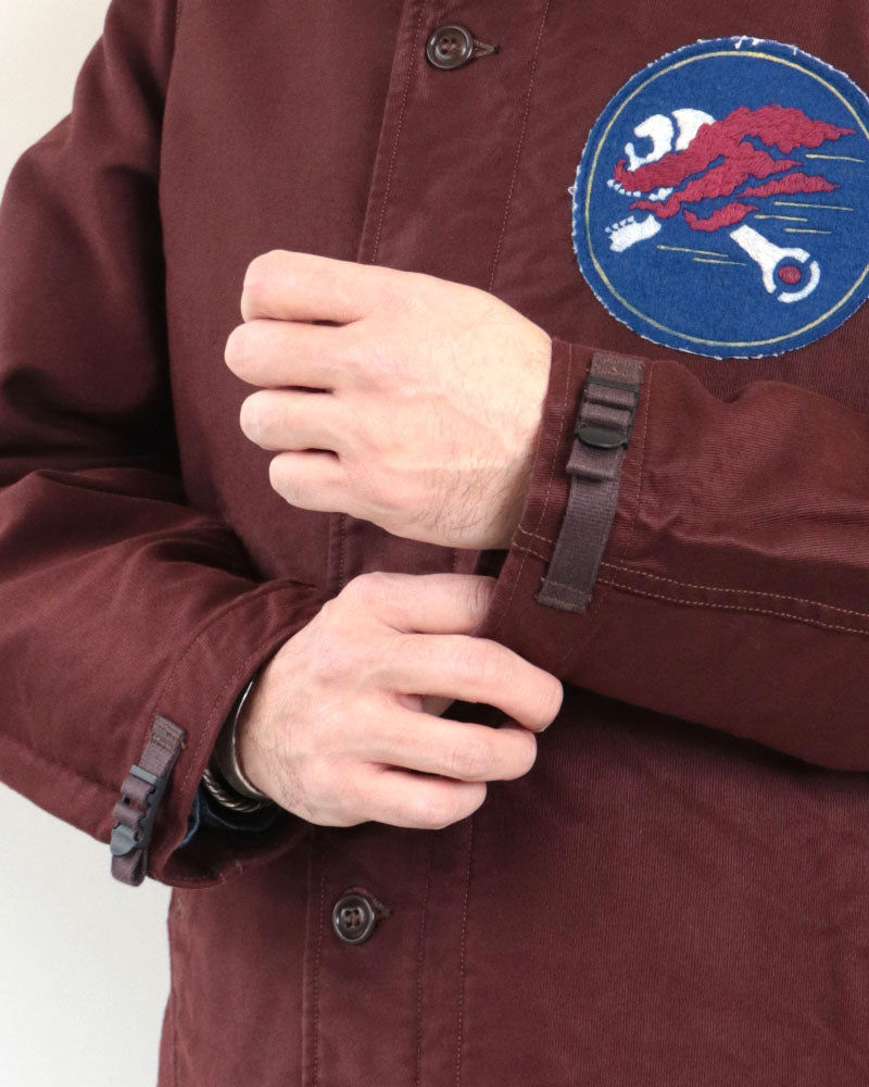 DECK WORKER JACKET/ HOP HEADS CUSTOM MODEL / DARK RED BROWN