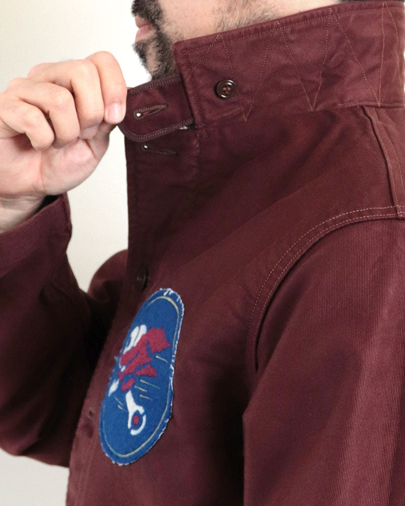 DECK WORKER JACKET/ HOP HEADS CUSTOM MODEL / DARK RED BROWN
