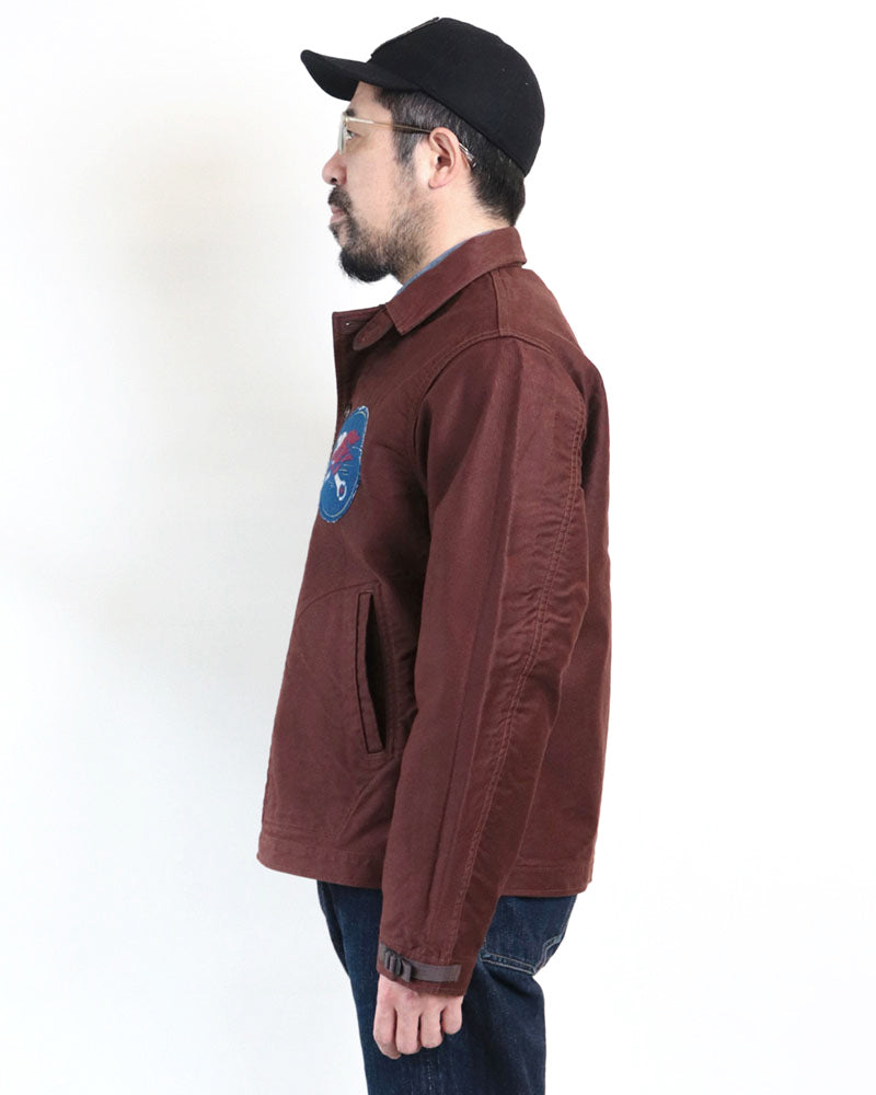 DECK WORKER JACKET/ HOP HEADS CUSTOM MODEL / DARK RED BROWN