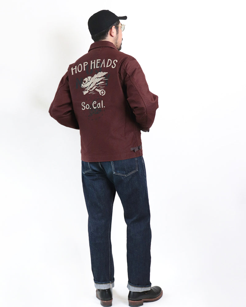 DECK WORKER JACKET/ HOP HEADS CUSTOM MODEL / DARK RED BROWN