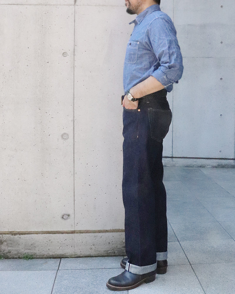 IN THE SECOND HALF OF 1941 / EARLIEST WORLD WAR II MODEL / 5 POCKET JEANS / Lot 601 XX 1941 / 14oz WWII INDIGO DENIM