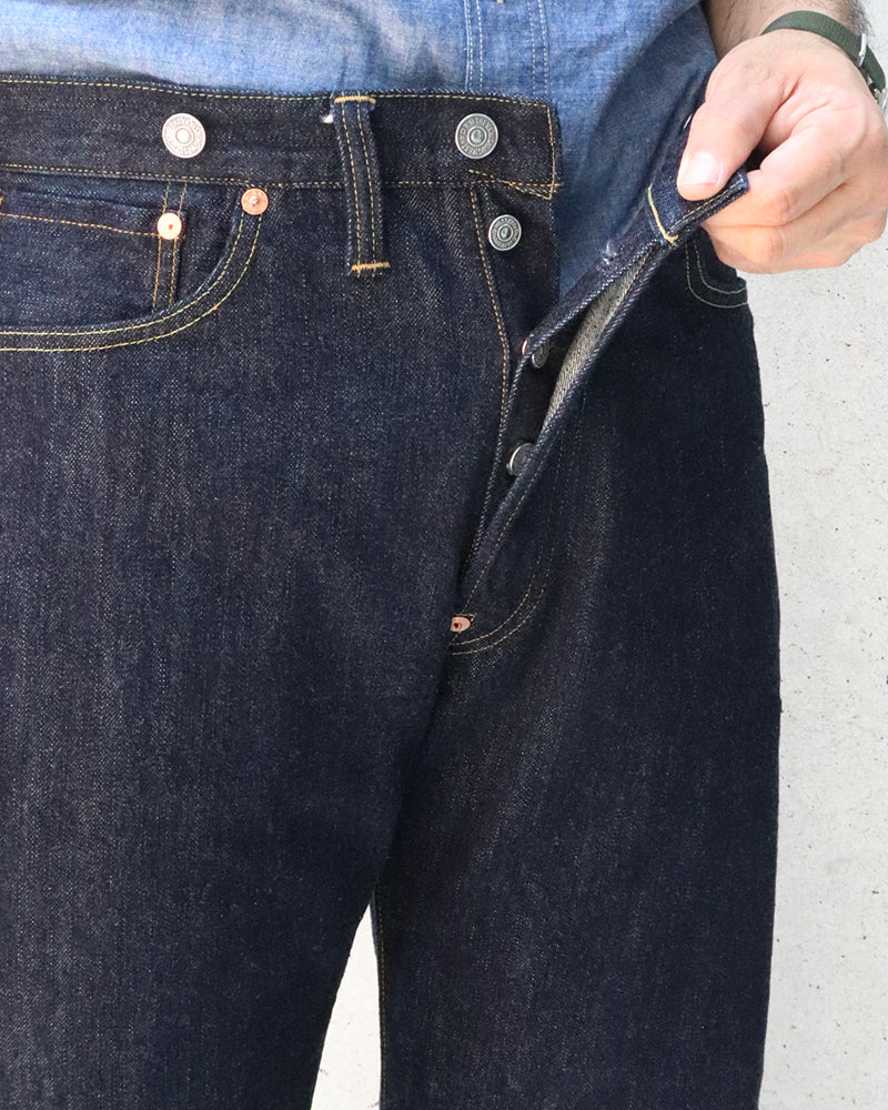 IN THE SECOND HALF OF 1941 / EARLIEST WORLD WAR II MODEL / 5 POCKET JEANS / Lot 601 XX 1941 / 14oz WWII INDIGO DENIM