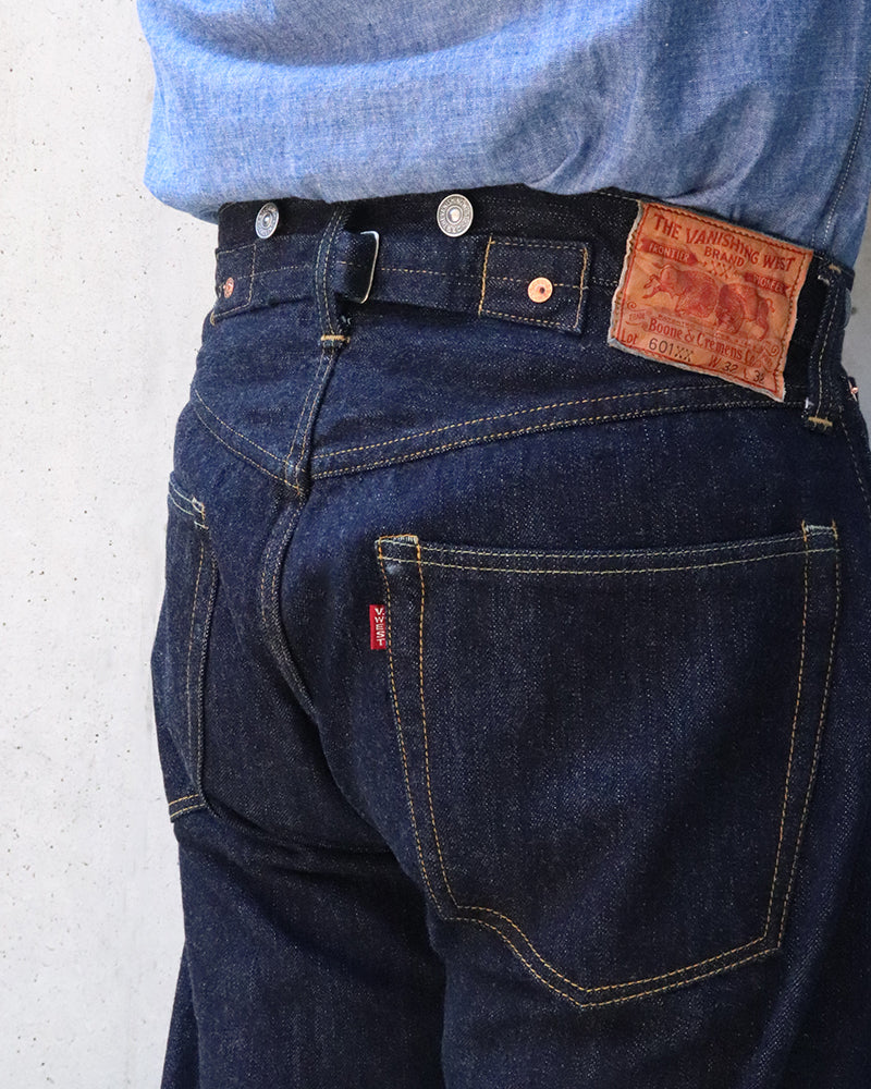 IN THE SECOND HALF OF 1941 / EARLIEST WORLD WAR II MODEL / 5 POCKET JEANS / Lot 601 XX 1941 / 14oz WWII INDIGO DENIM