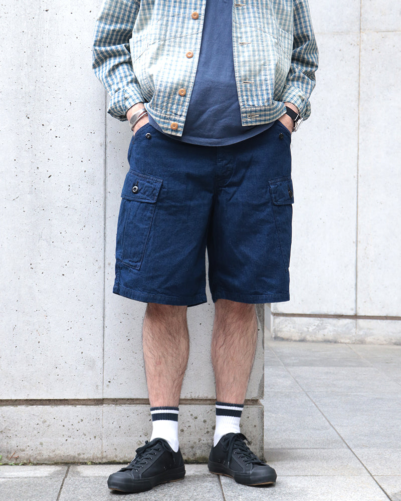 JUNGLE FATIGUES TROPICAL TROUSERS CUT-LENGTH / VINTAGE STYLE 9oz INDIGO DENIM