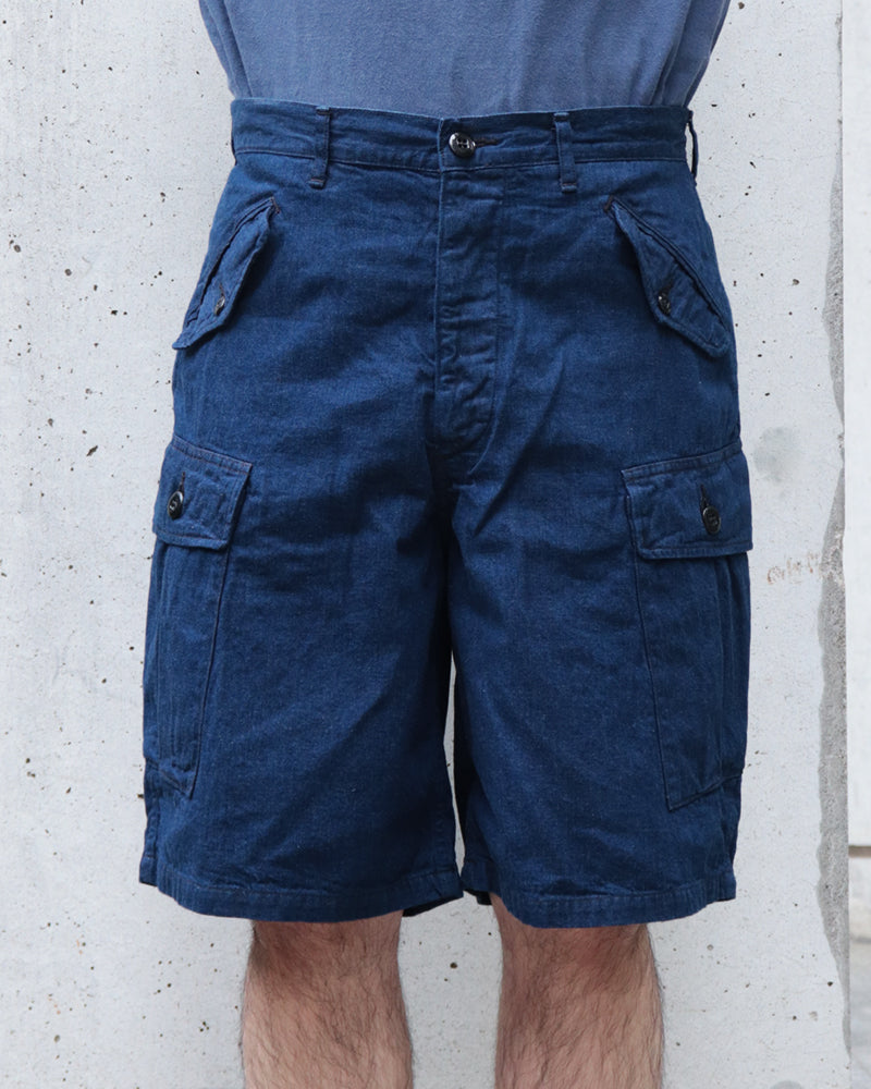 JUNGLE FATIGUES TROPICAL TROUSERS CUT-LENGTH / VINTAGE STYLE 9oz INDIGO DENIM