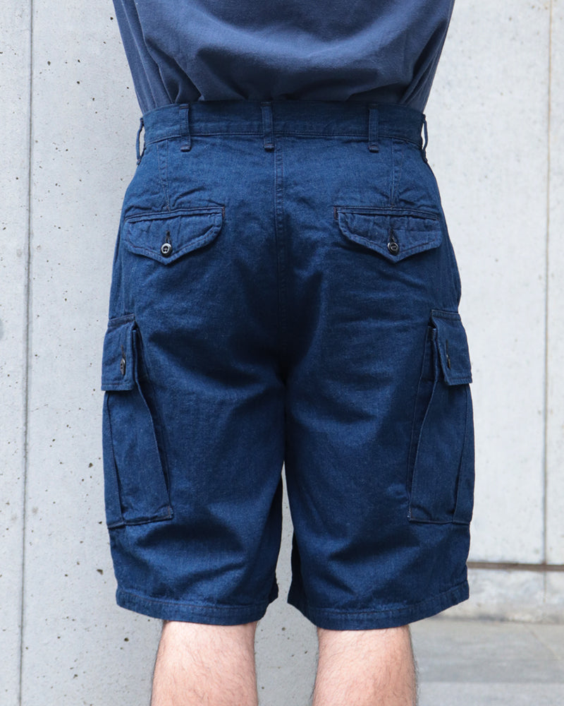 JUNGLE FATIGUES TROPICAL TROUSERS CUT-LENGTH / VINTAGE STYLE 9oz INDIGO DENIM