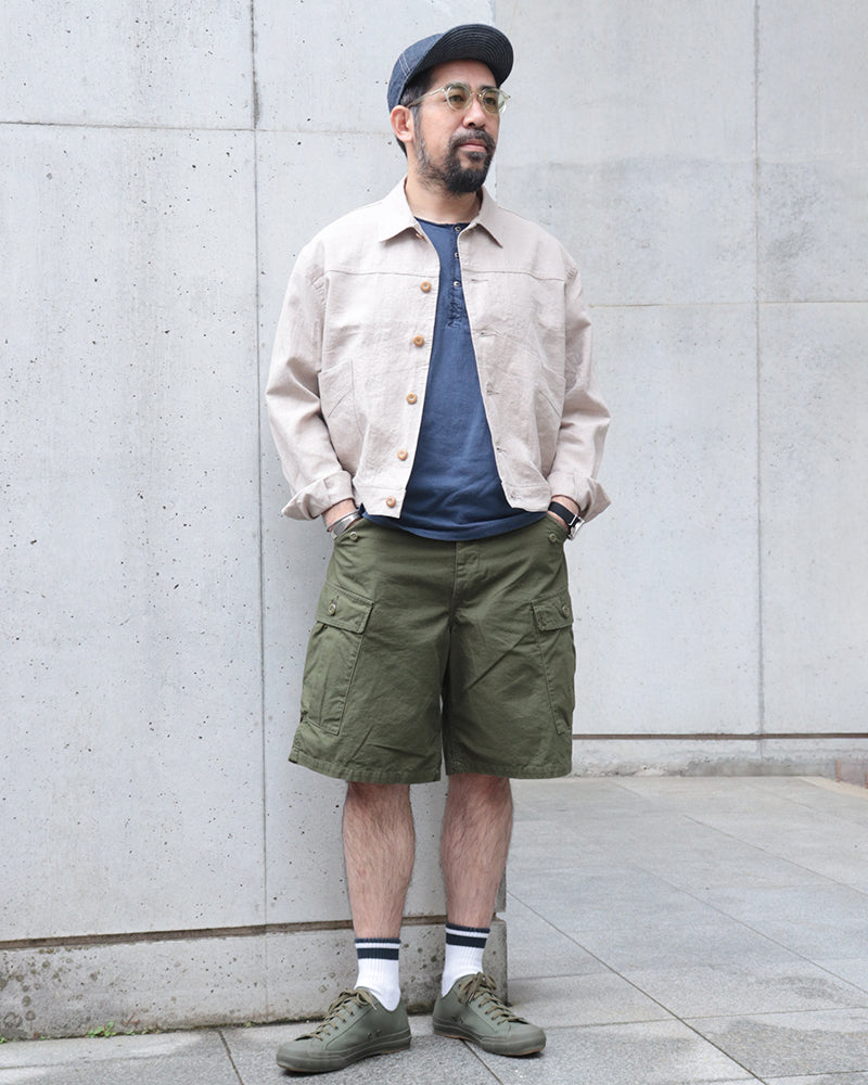 JUNGLE FATIGUES TROPICAL TROUSERS CUT-LENGTH / VINTAGE STYLE RIP-STOP / OLIVE