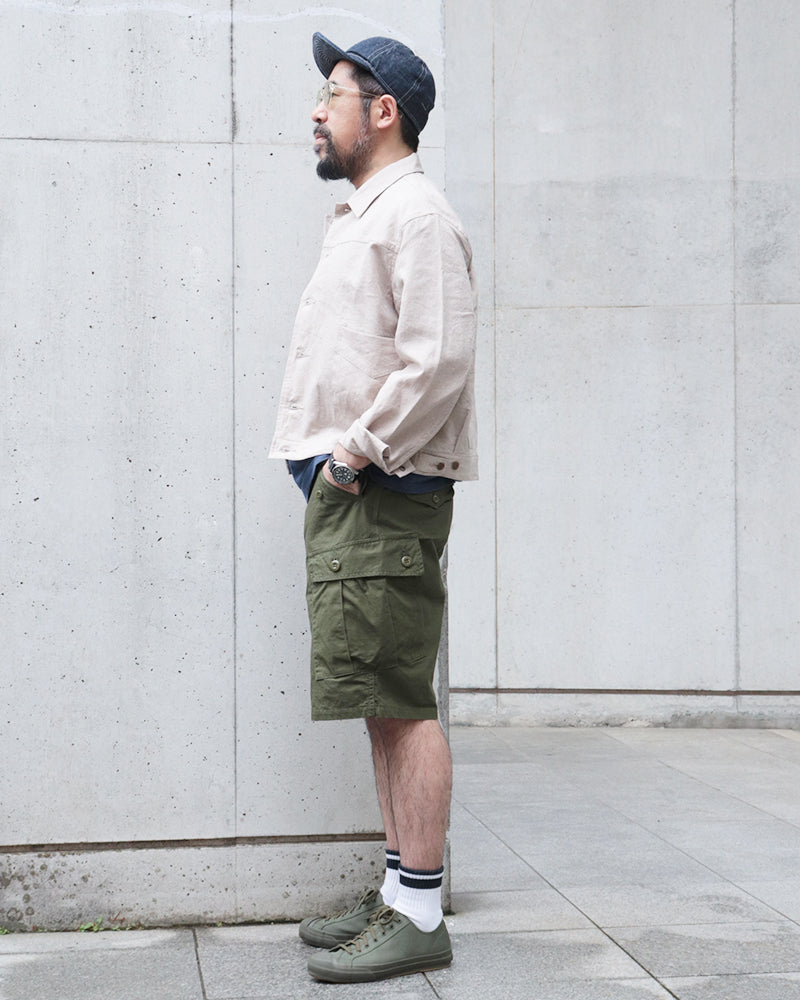 JUNGLE FATIGUES TROPICAL TROUSERS CUT-LENGTH / VINTAGE STYLE RIP-STOP / OLIVE