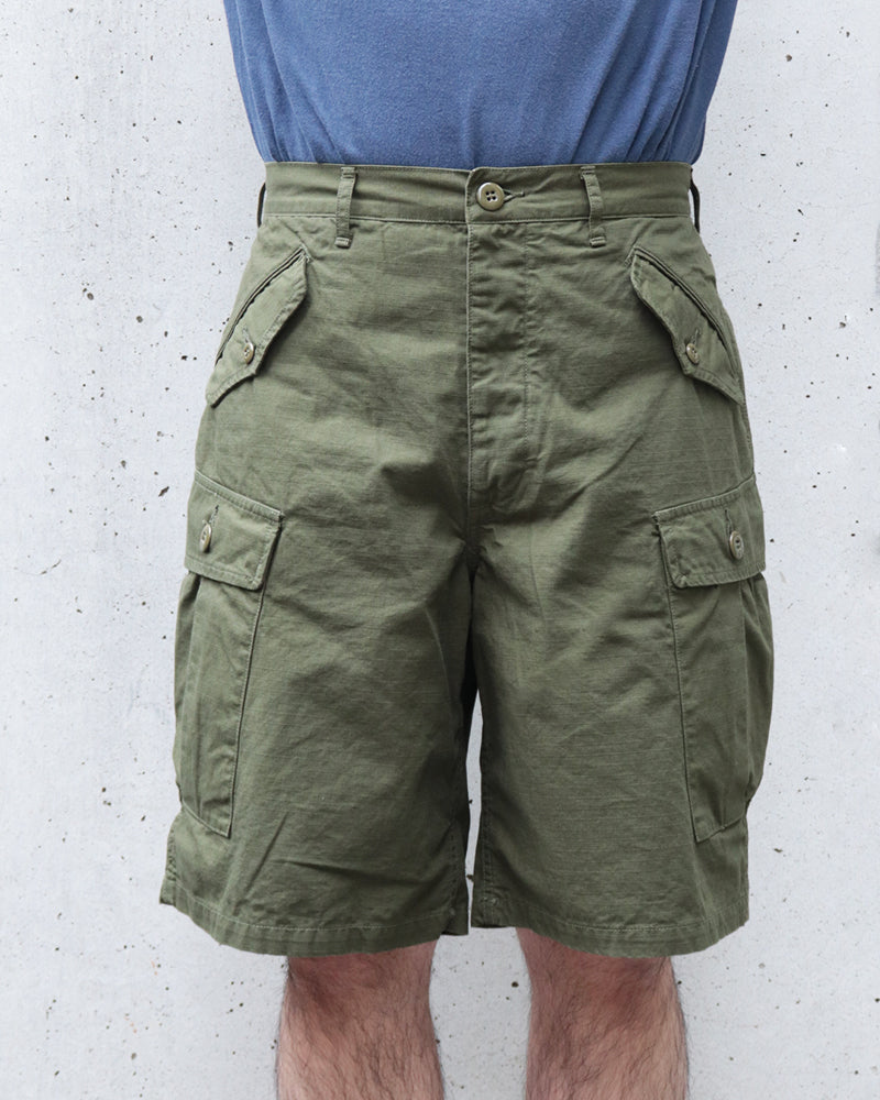 JUNGLE FATIGUES TROPICAL TROUSERS CUT-LENGTH / VINTAGE STYLE RIP-STOP / OLIVE
