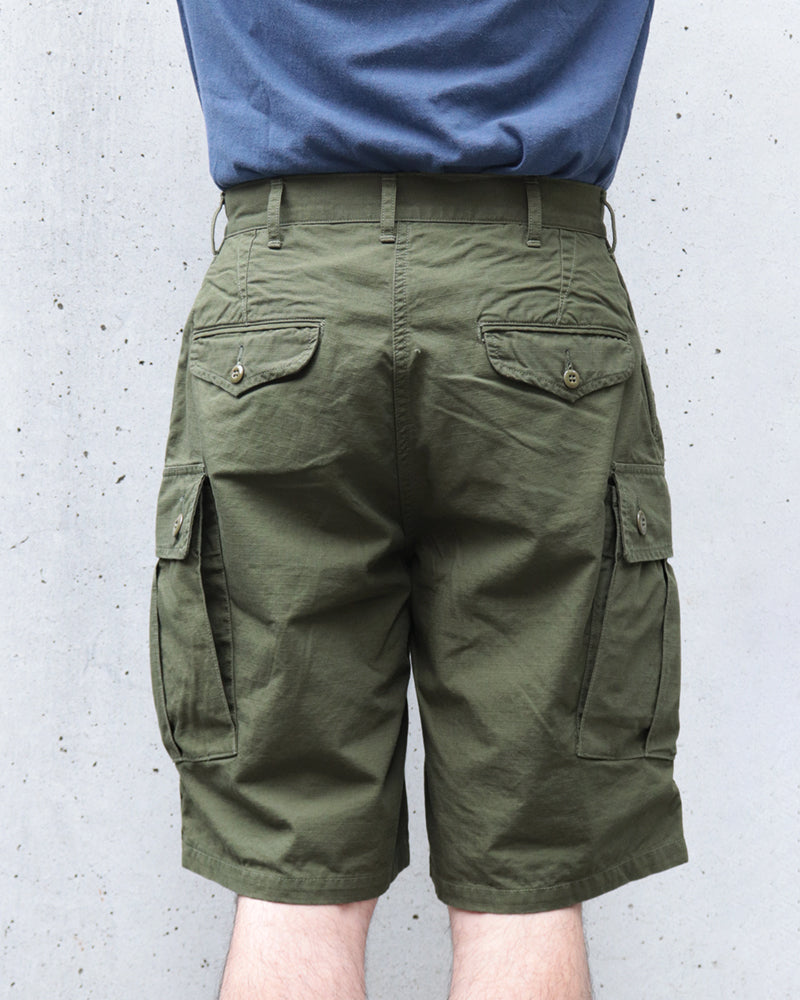 JUNGLE FATIGUES TROPICAL TROUSERS CUT-LENGTH / VINTAGE STYLE RIP-STOP / OLIVE