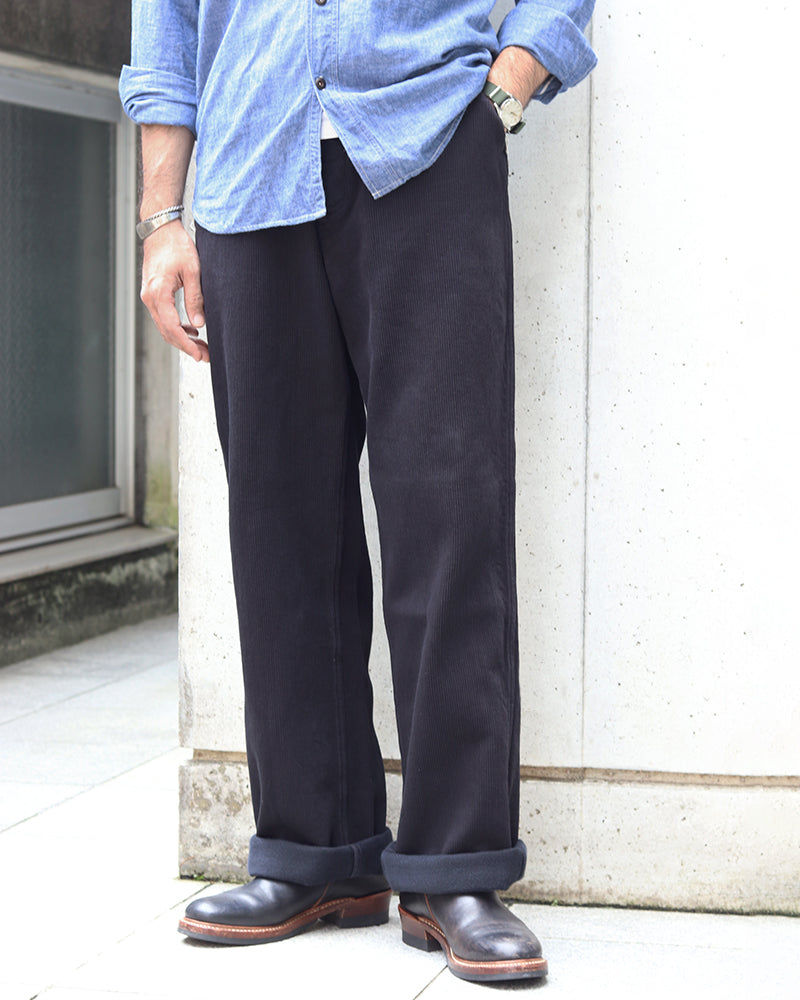 BLACK ROGUE TROUSERS / YARN-DYED PIQUE / RUDE BLACK