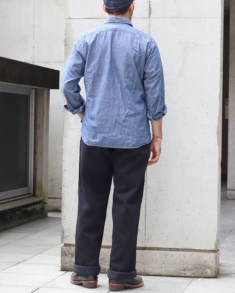 BLACK ROGUE TROUSERS / YARN-DYED PIQUE / RUDE BLACK