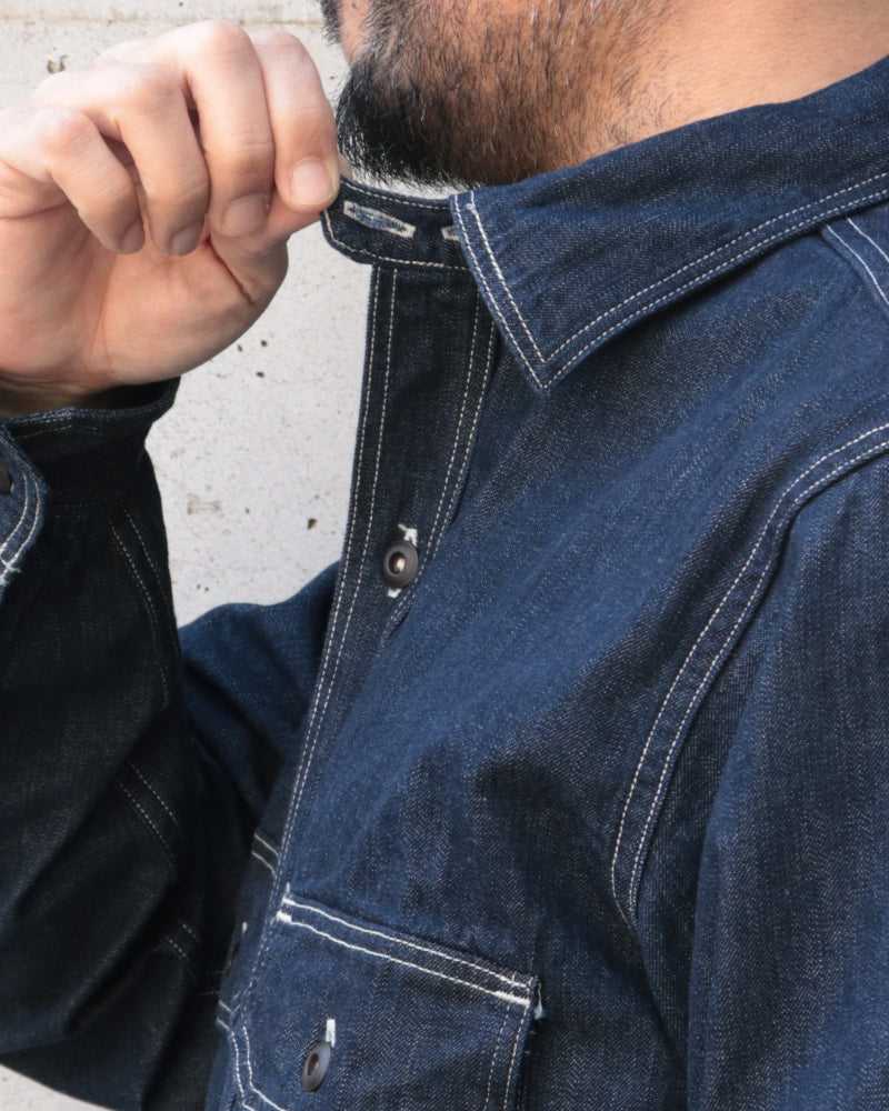 BIRNER MECHANIC SHIRT / VINTAGE STYLE 8.5oz INDIGO DENIM