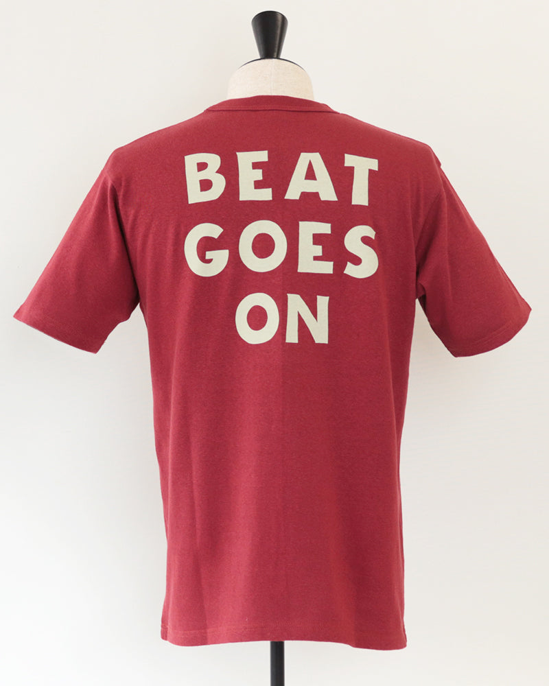 T-SHIRT BEAT GOES ON / VINTAGE STYLE MEDIUM WEIGHT JERSEY