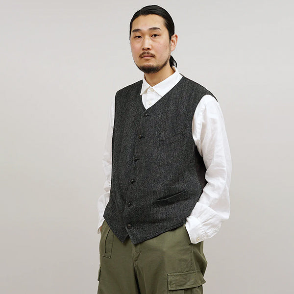 OX'ED SILVER  / COBBLER VEST HEMP STRIPE / CHARCOAL GRAY