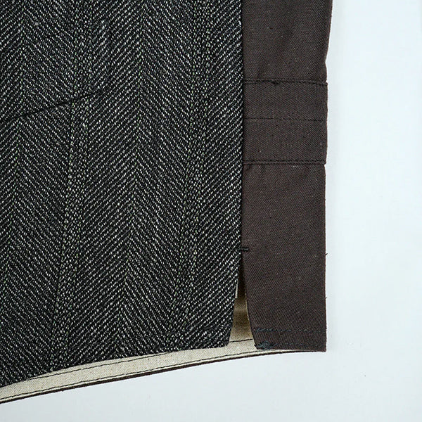 OX'ED SILVER  / COBBLER VEST HEMP STRIPE / CHARCOAL GRAY