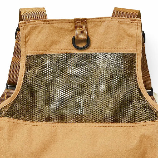 MESH FLY FISHING STRAP VEST / DARK TAN